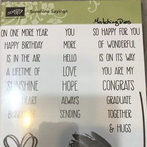 Stampin Up Sunshine Sayings Stamp Set and Dies